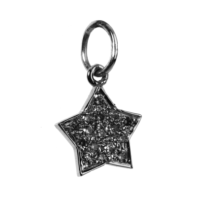 Star of My Life Charm in silver